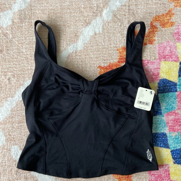 NWT Free People Kindred Spirit Tank Size Small - Black - Picture 5 of 10